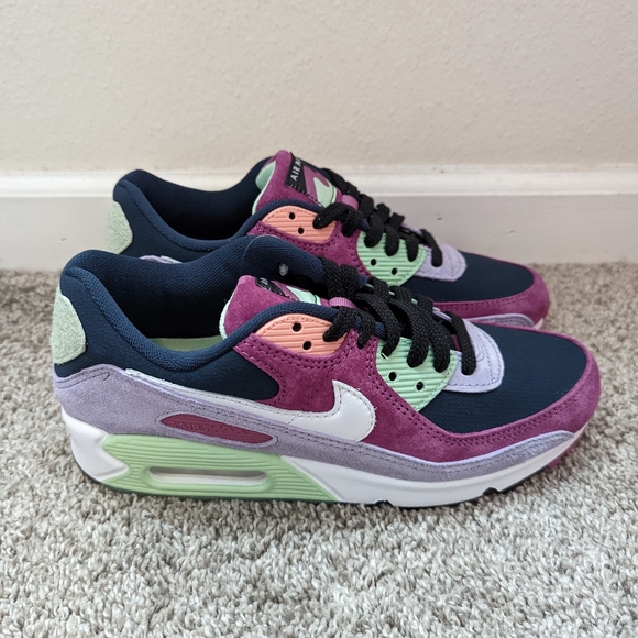 Nike Air Max 90 NRG Shoes Light Bordeaux Armory Navy DM0035-500 Men's - Picture 5 of 8